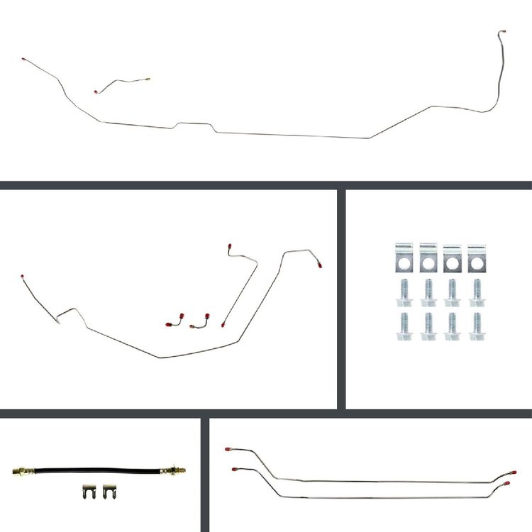 64 GTO/Cutlass Manual Disc Conversion Complete Brake Line Kit 26 Pcs.