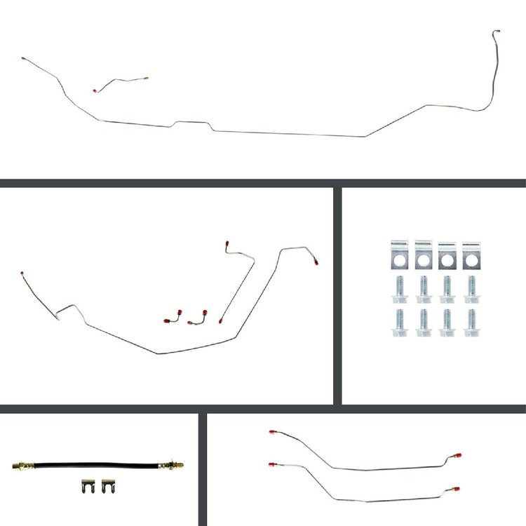 64 GTO/Cutlass Manual 4 Wheel Disc Conversion Complete Brake Line Kit 26 Pcs.