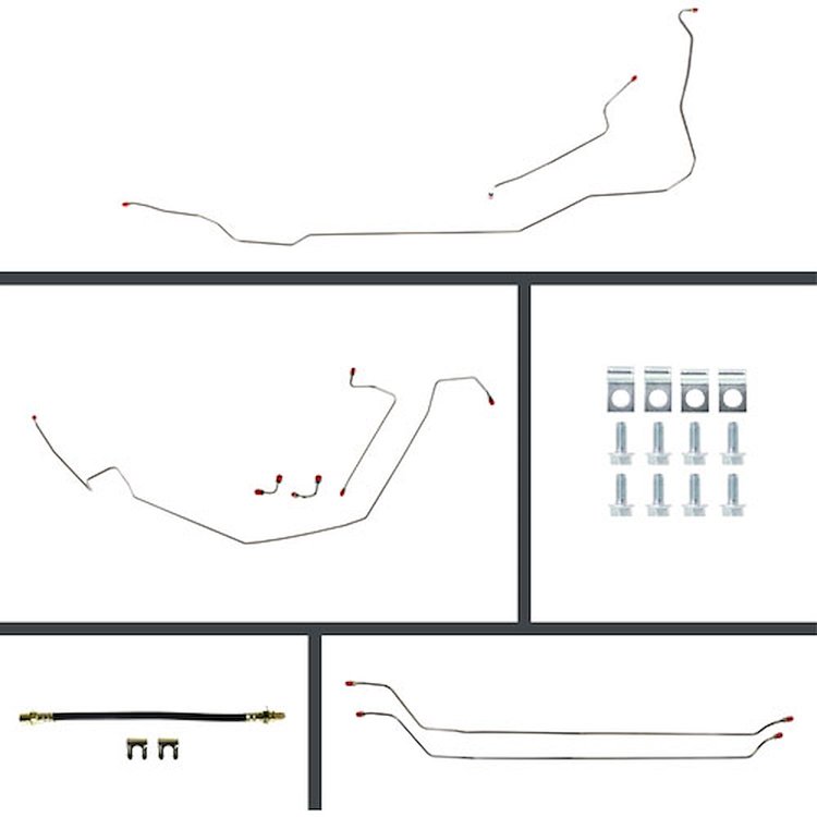 65 GTO/Cutlass Cnvt Manual Disc Conversion Complete Brake Line Kit 26 Pcs.