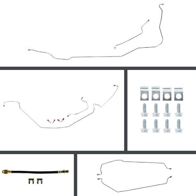 66 GTO/Cutlass Cnvt Manual Disc Conversion Complete Brake Line Kit 26 Pcs.