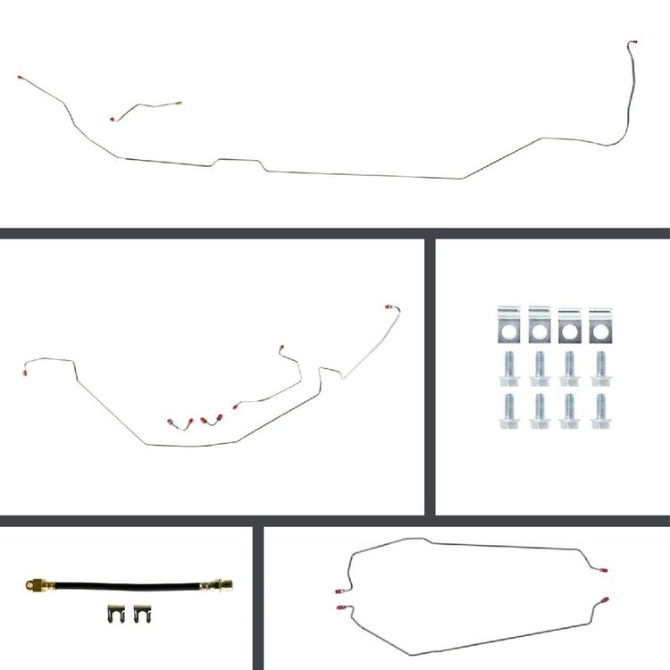 66 GTO/Cutlass Manual Disc Conversion Complete Brake Line Kit 26 Pcs.