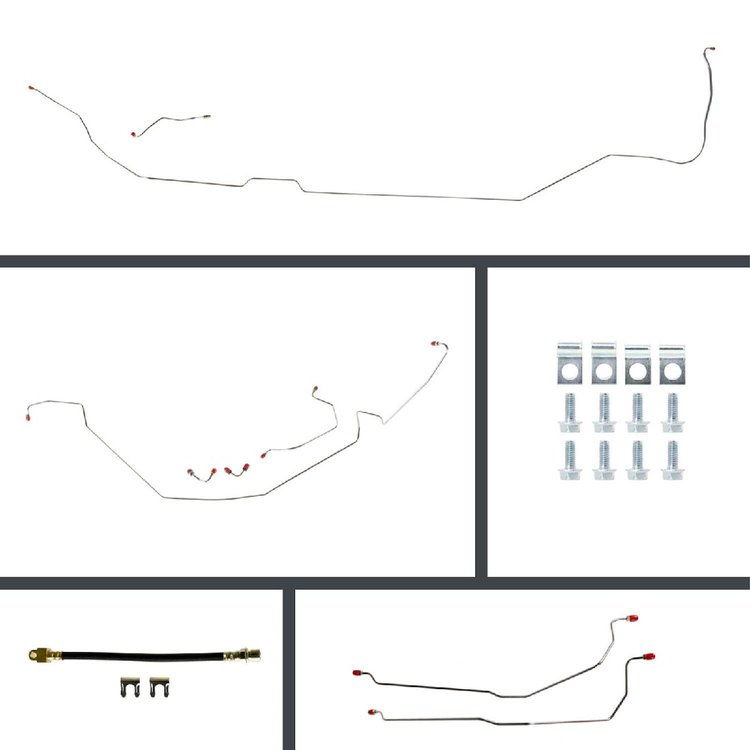 66 GTO/Cutlass Manual 4 Wheel Disc Conversion Complete Brake Line Kit 26 Pcs.