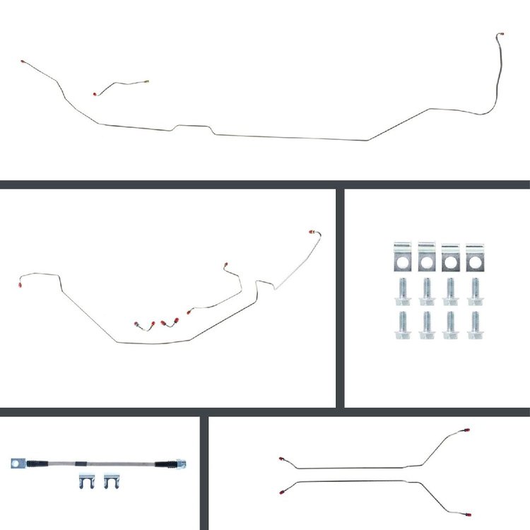 67 GTO/Cutlass Manual Disc Conversion Complete Brake Line Kit 26 Pcs.