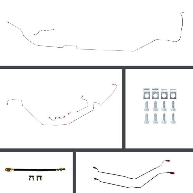 67 GTO/Cutlass Manual 4 Wheel Disc Conversion Complete Brake Line Kit 26 Pcs.