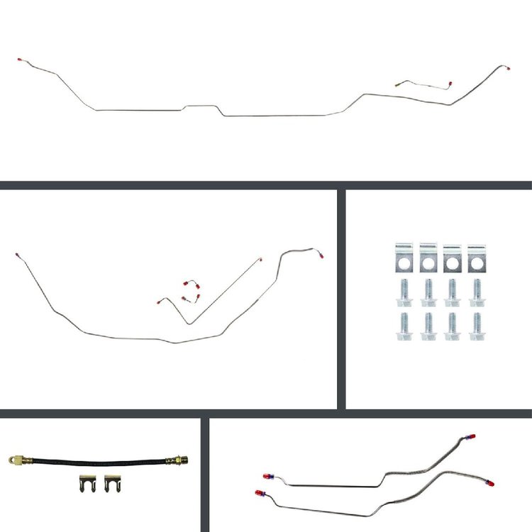 69 GTO/Cutlass Manual 4 Wheel Disc Conversion Complete Brake Line Kit 26 Pcs.