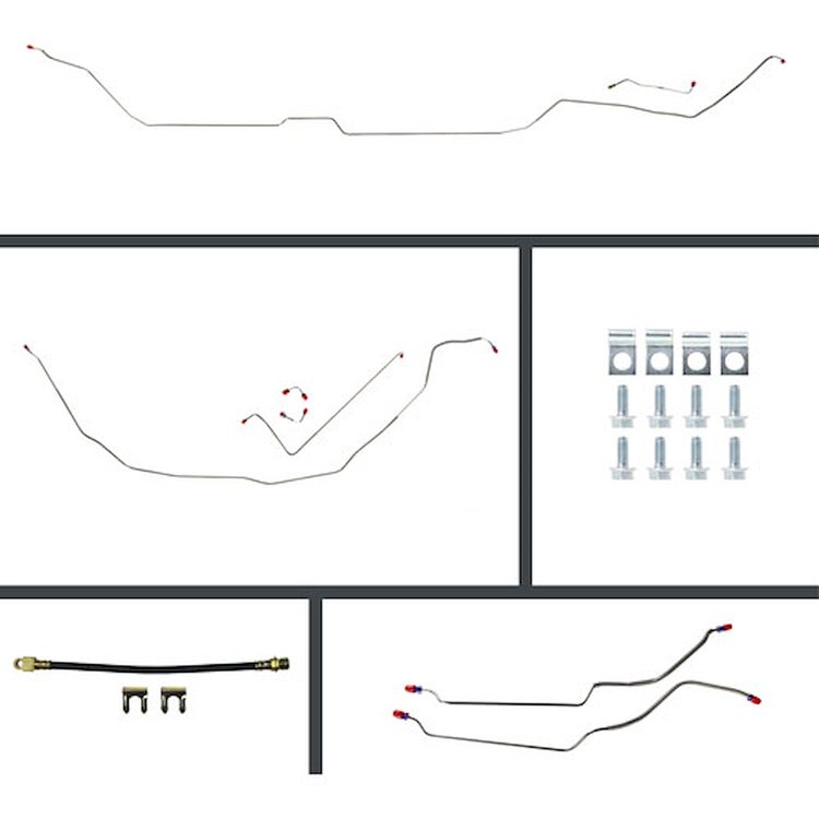 72 GTO/Cutlass Manual 4 Wheel Disc Conversion Complete Brake Line Kit 26 Pcs.