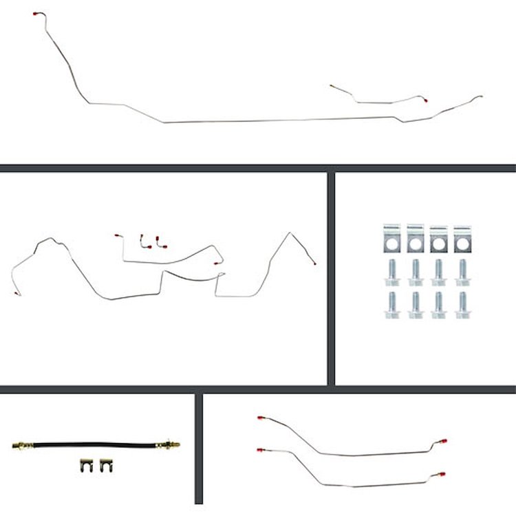 65 GTO/Cutlass Cnvt Power 4 Wheel Disc Conversion Complete Brake Line Kit 26 Pcs.