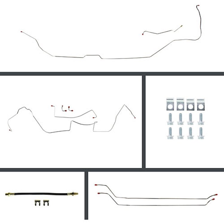 65 GTO/Cutlass Power Disc Conversion Complete Brake Line Kit 26 Pcs.