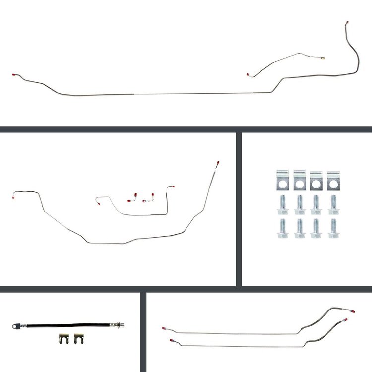 68 GTO/Cutlass Cnvt Power Disc Conversion Complete Brake Line Kit 26 Pcs.