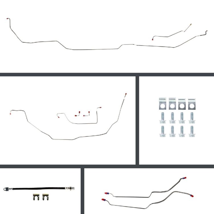 68 GTO/Cutlass Power 4 Wheel Disc Conversion Complete Brake Line Kit 26 Pcs.