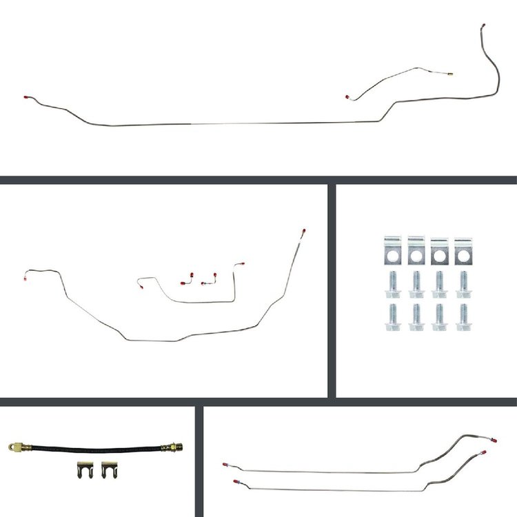 Complete Power Disc Conversion Brake Line Kit 1969 GTO/Cutlass Convertible