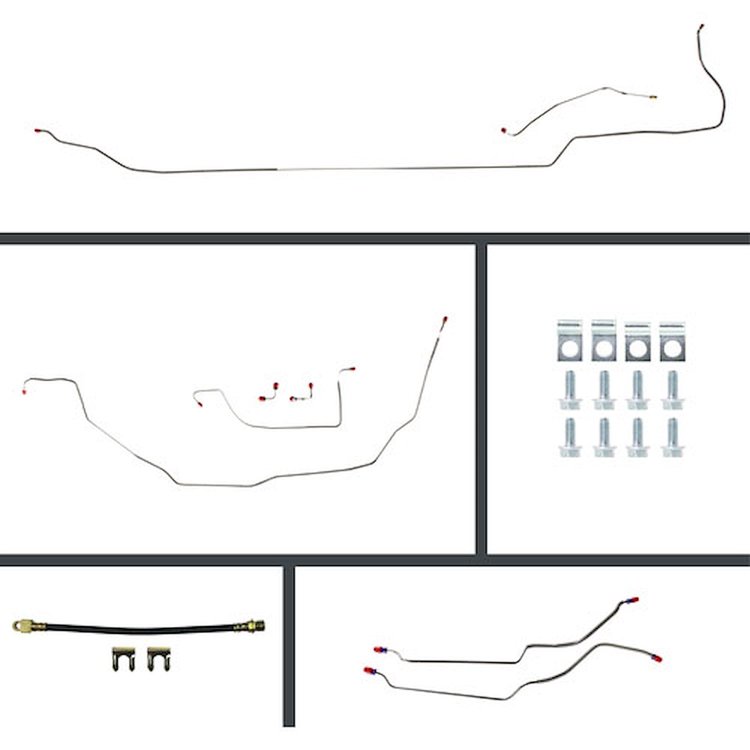 72 GTO/Cutlass Cnvt Power 4 Wheel Disc Conversion Complete Brake Line Kit 26 Pcs.
