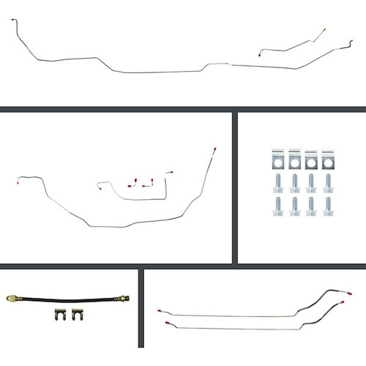 72 GTO/Cutlass Power Disc Conversion Complete Brake Line Kit 26 Pcs.