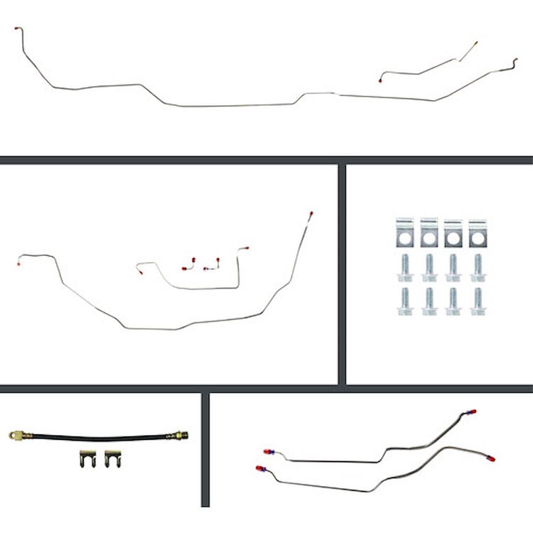 72 GTO/Cutlass Power 4 Wheel Disc Conversion Complete Brake Line Kit 26 Pcs.