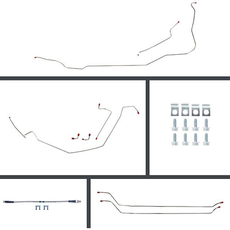 65 GTO/Cutlass Cnvt Manual Disc Conversion Complete Brake Line Kit 26 Pcs. Stainless