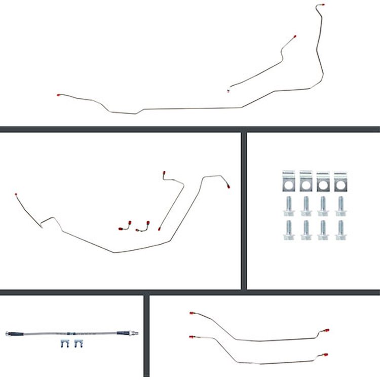 65 GTO/Cutlass Cnvt Manual 4 Wheel Disc Conversion Complete Brake Line Kit 26 Pcs. Stainless