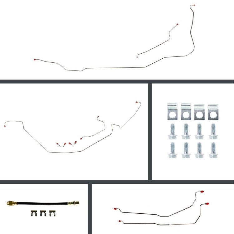 Complete Manual Disc Conversion Brake Line Kit 1966 GTO/Cutlass Convertible