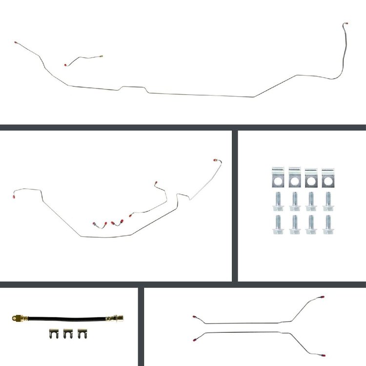 67 GTO/Cutlass Manual Disc Conversion Complete Brake Line Kit 26 Pcs. Stainless