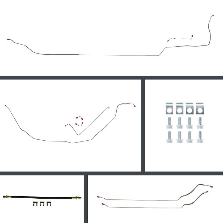68 GTO/Cutlass Cnvt Manual Disc Conversion Complete Brake Line Kit 26 Pcs. Stainless