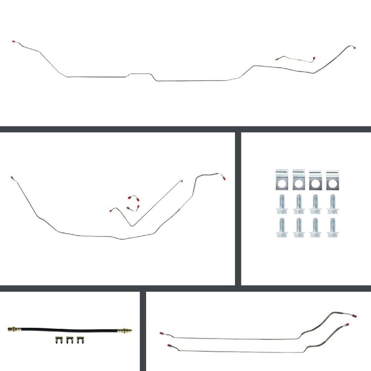 68 GTO/Cutlass Manual Disc Conversion Complete Brake Line Kit 26 Pcs. Stainless