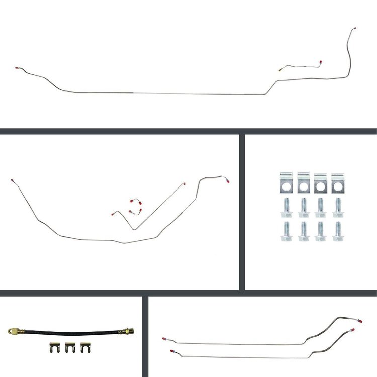 69 GTO/Cutlass Cnvt Manual Disc Conversion Complete Brake Line Kit 26 Pcs. Stainless
