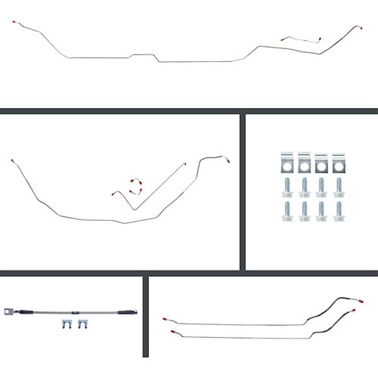 70 GTO/Cutlass Manual Disc Conversion Complete Brake Line Kit 26 Pcs. Stainless