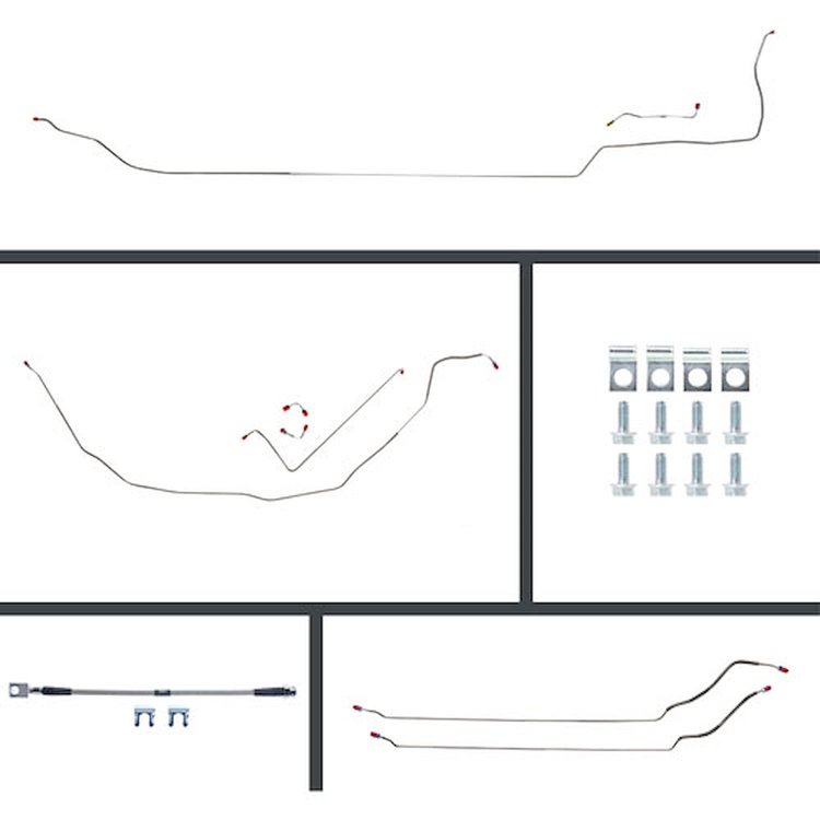 71 GTO/Cutlass Cnvt Manual Disc Conversion Complete Brake Line Kit 26 Pcs. Stainless