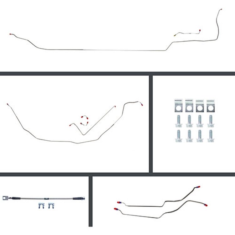 72 GTO/Cutlass Cnvt Manual 4 Wheel Disc Conversion Complete Brake Line Kit 26 Pcs. Stainless