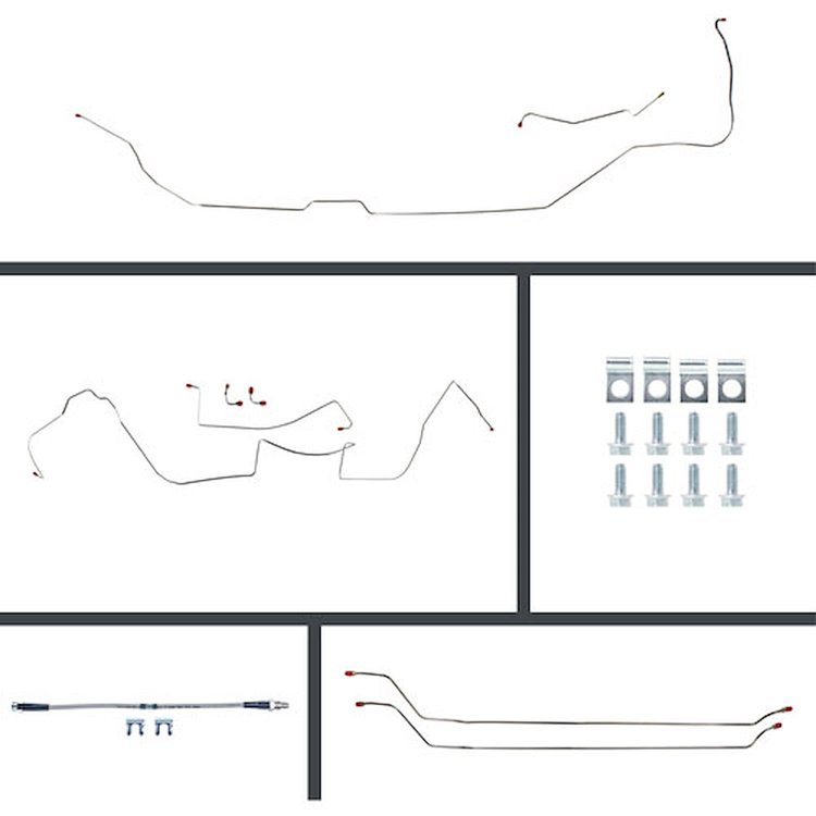 65 GTO/Cutlass Power Disc Conversion Complete Brake Line Kit 26 Pcs. Stainless