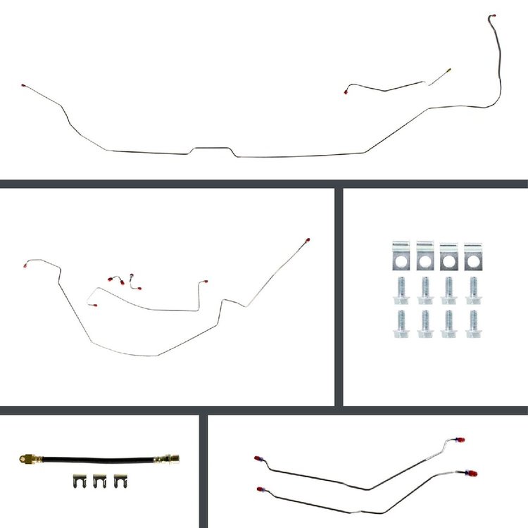 4 Wheel Disc Conversion Complete Brake Line Kit 1967 GTO/Cutlass