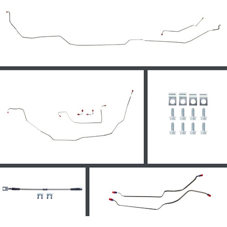 70 GTO/Cutlass Power 4 Wheel Disc Conversion Complete Brake Line Kit 26 Pcs. Stainless