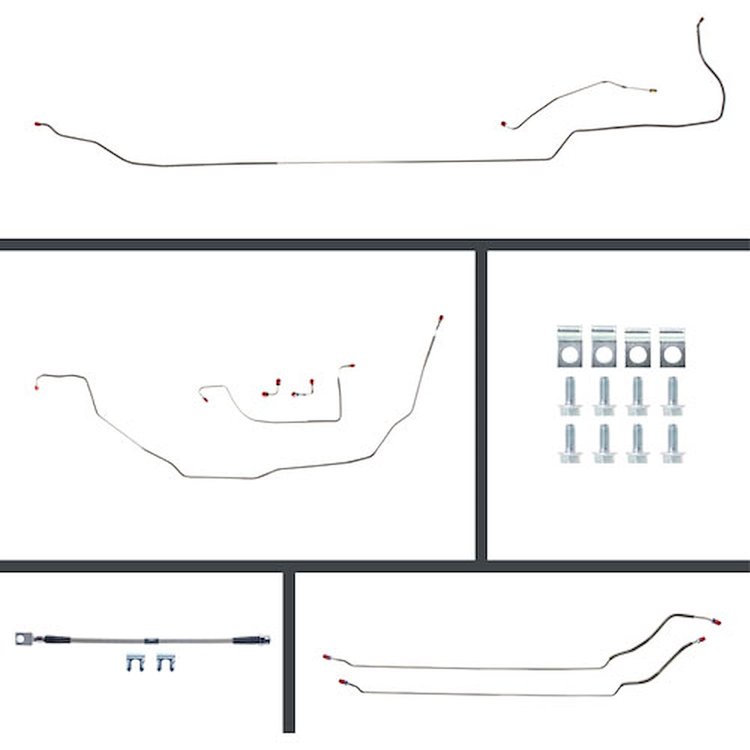 71 GTO/Cutlass Cnvt Power Disc Conversion Complete Brake Line Kit 26 Pcs. Stainless
