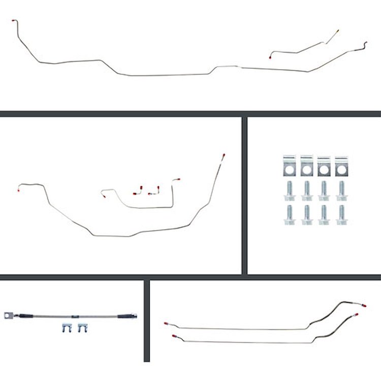 71 GTO/Cutlass Power Disc Conversion Complete Brake Line Kit 26 Pcs. Stainless