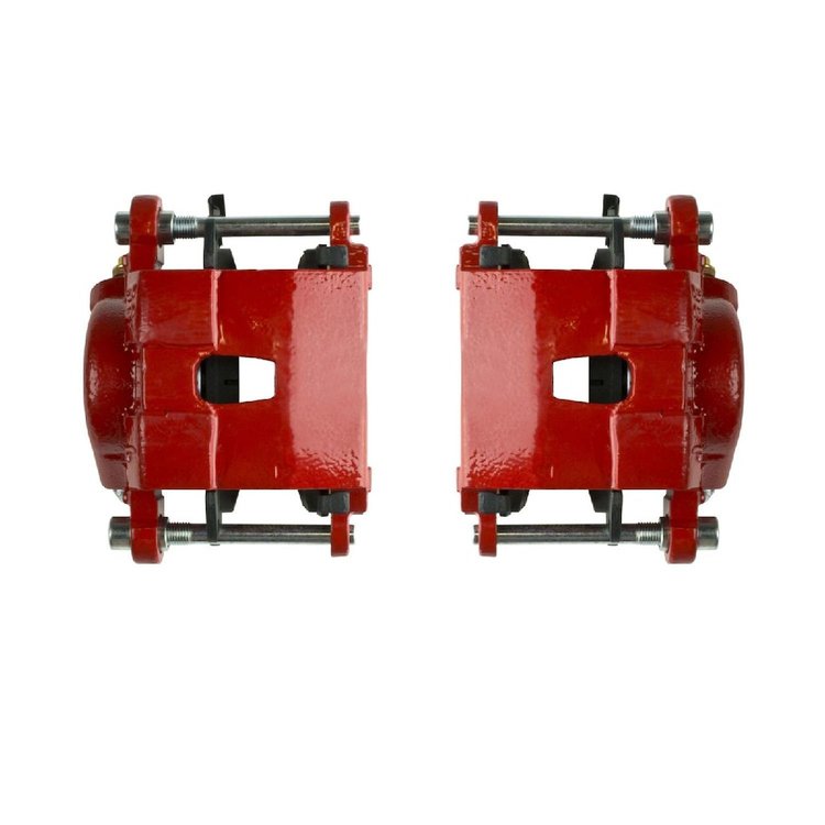 Front Brake Calipers for Select 1978-1988 GM Car Models - BC12NR/BC13NR [Powder-Coated Red]