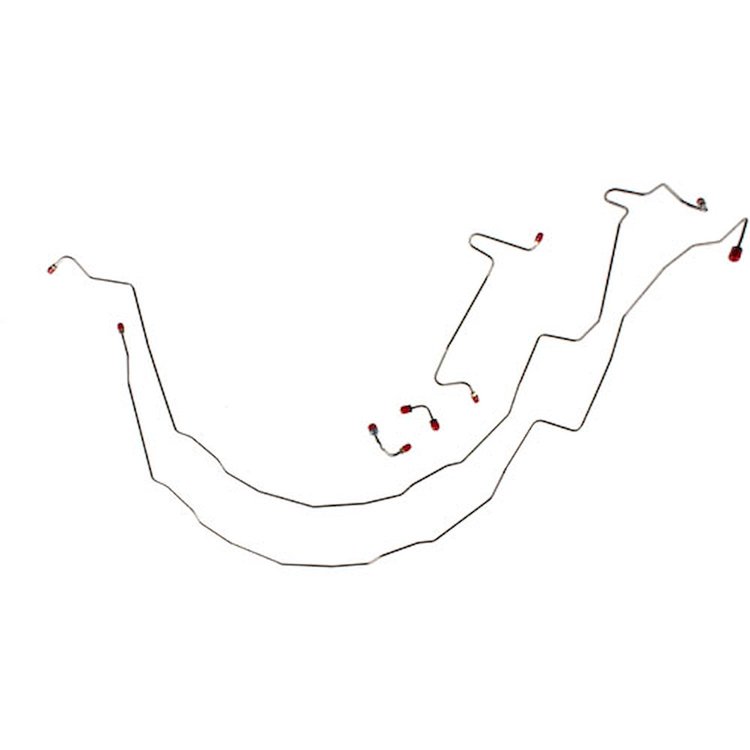 55 -57 Dual M.C. Std. Front Disc Conv. - Front Brake Line Kit 6 Pcs.