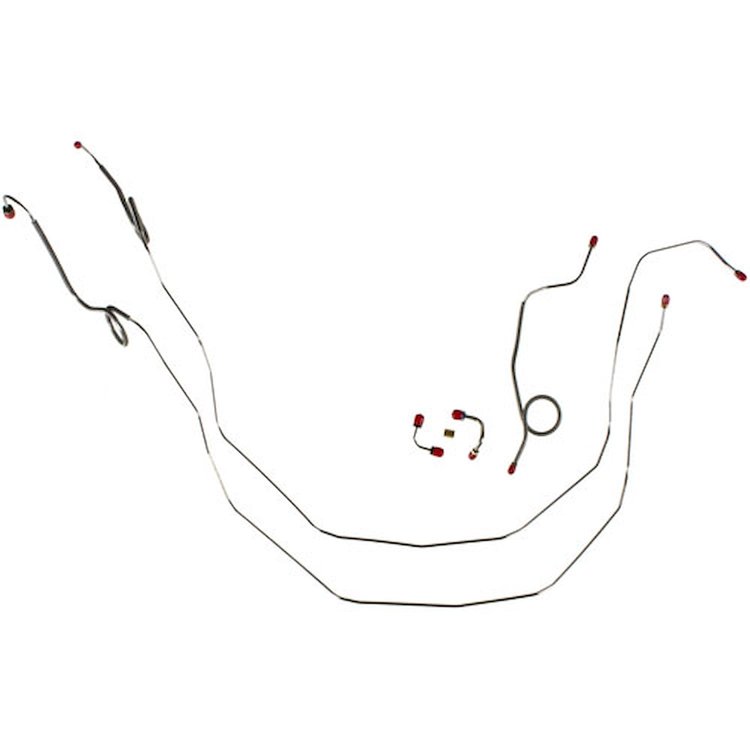 58 -64 Dual M.C. Disc Conversion Non-Power Front Brake Line Kit 6pcs.