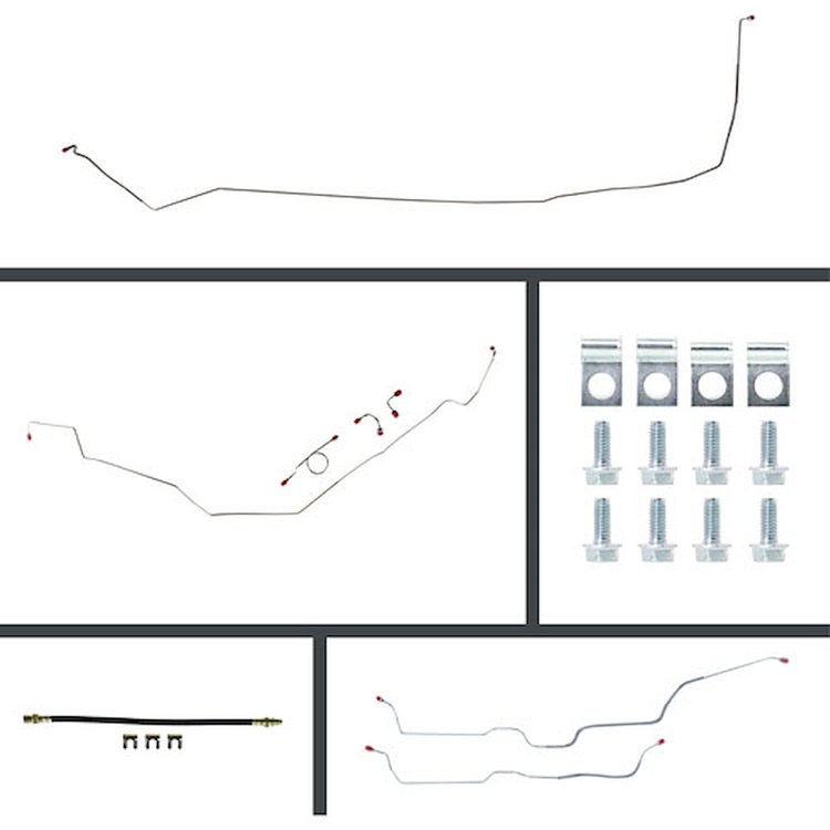 68 Full Size Chevy Manual Disc Conversion Complete Brake Line Kit 24 Pcs.