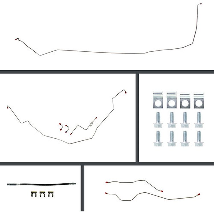 Complete Power 4-Wheel Disc Conversion Brake Line 1965-1966 Full-Size Chevy
