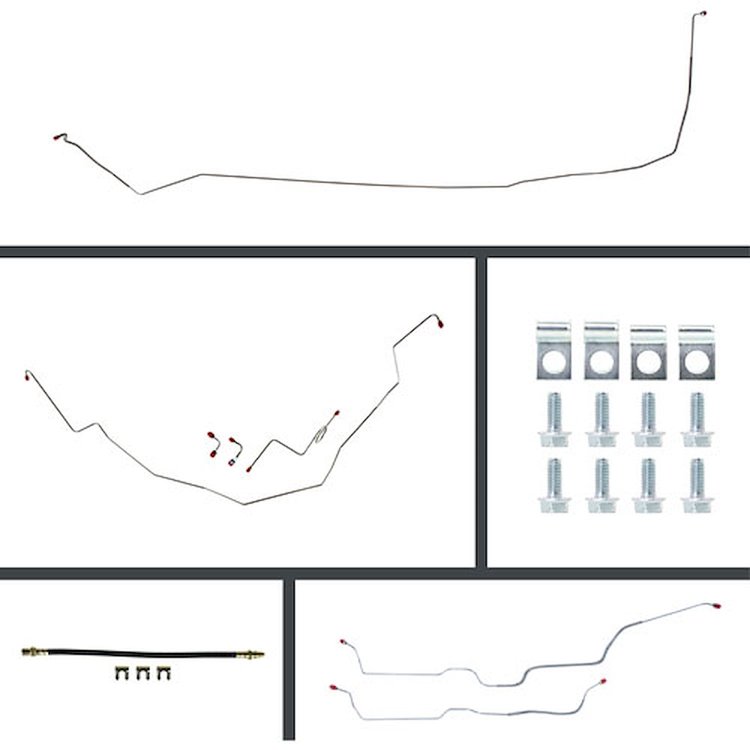 68 Full Size Chevy Cnvt Power Disc Conversion Complete Brake Line Kit 24 Pcs.
