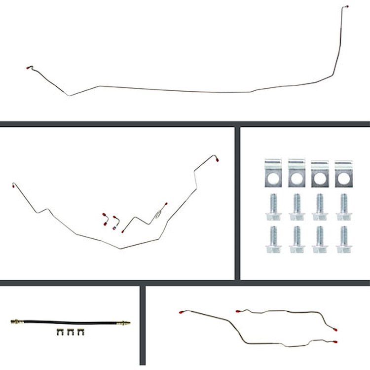 68 Full Size Chevy Power 4 Wheel Disc Conversion Complete Brake Line Kit 24 Pcs.