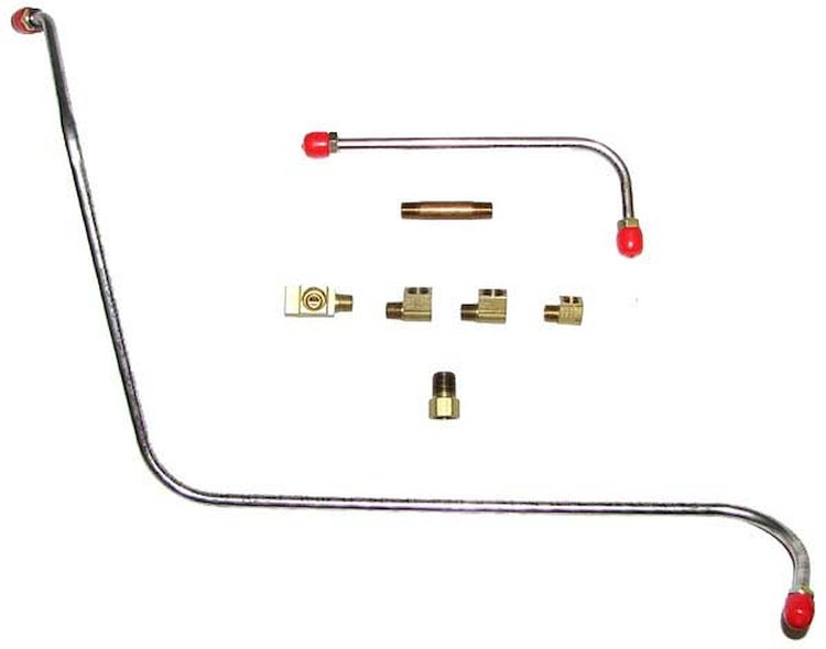 57 V-8 Dual 4BBL - Fuel Pump to Carb. Line - Stainless