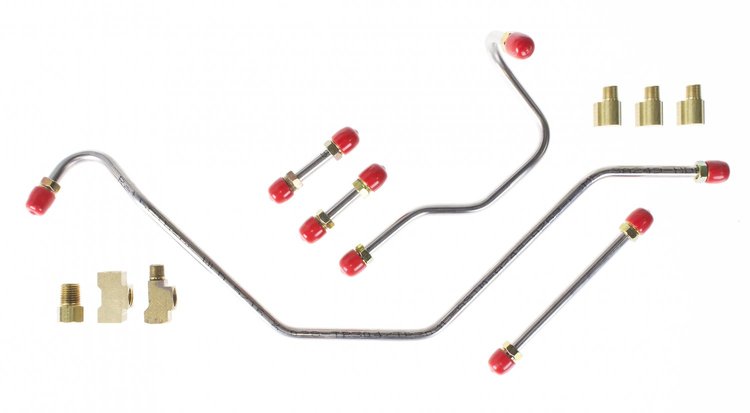 58 348 3x2 Carbs. - Fuel Pump to Carb. Line 11 Pcs. SS