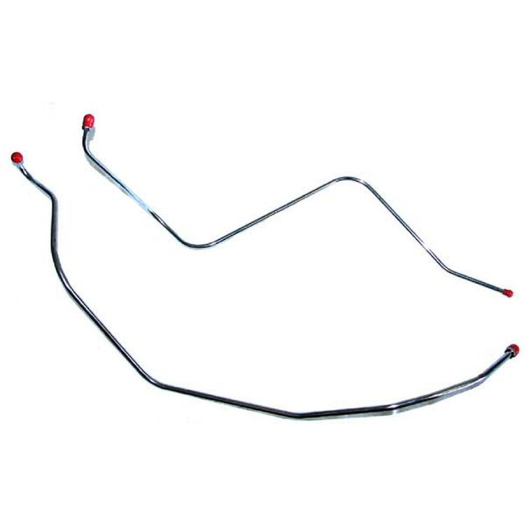 63-64 409/400hp, Chrome - Fuel Pump to Filter, 2 Pcs.
