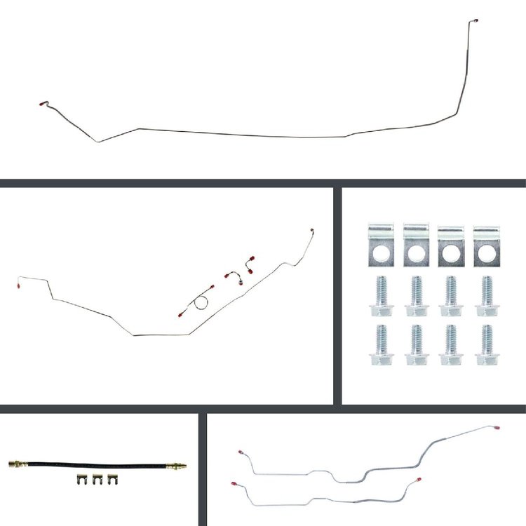 67 Full Size Chevy Manual Disc Conversion Complete Brake Line Kit 24 Pcs. Stainless
