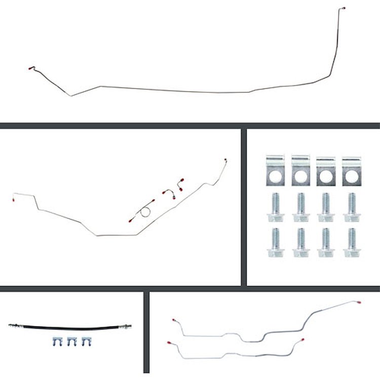 68 Full Size Chevy Manual Disc Conversion Complete Brake Line Kit 24 Pcs. Stainless