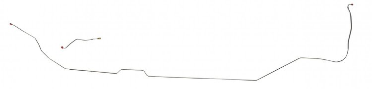 64 -67 Standard Disc Hardtop - Front to Rear Brake Line - Stainless 2 Pcs.