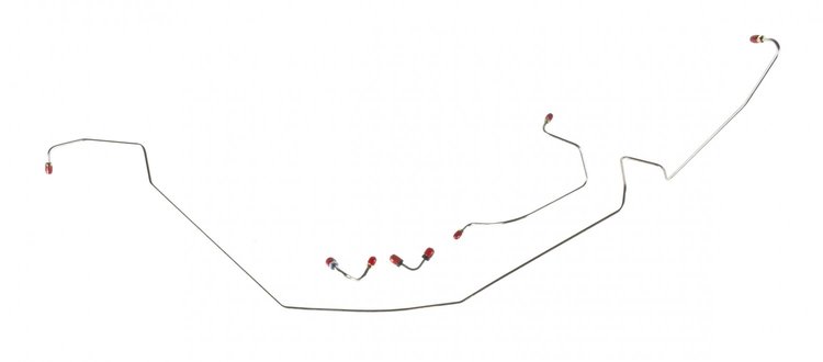 64 -67 w/ Std. Disc Conv. - Front Brake Line Kit - Stainless 4 Pcs.