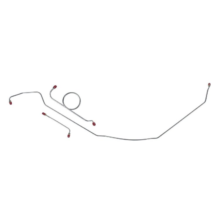 66 Malibu Std. Drum - Front Brake Line Kit 3 Pcs.