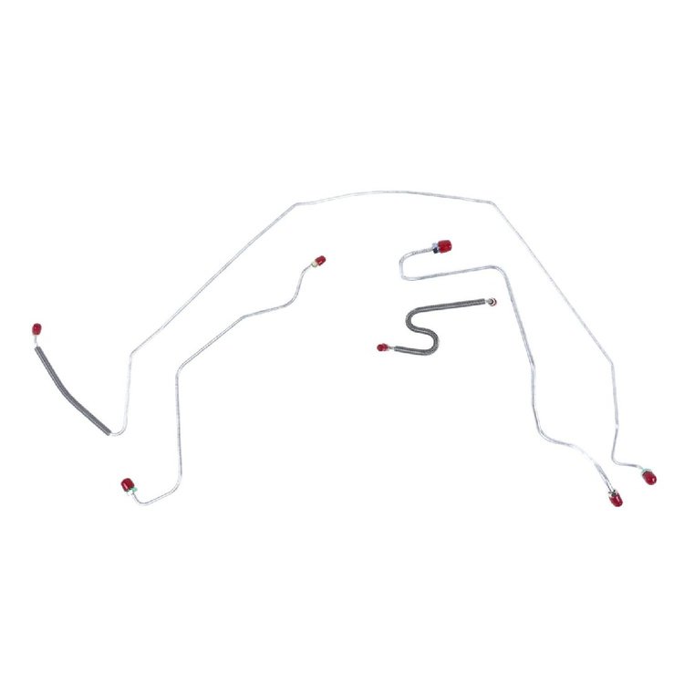 67 Malibu Pwr. Drum - Front Brake Line Kit 4 Pcs.