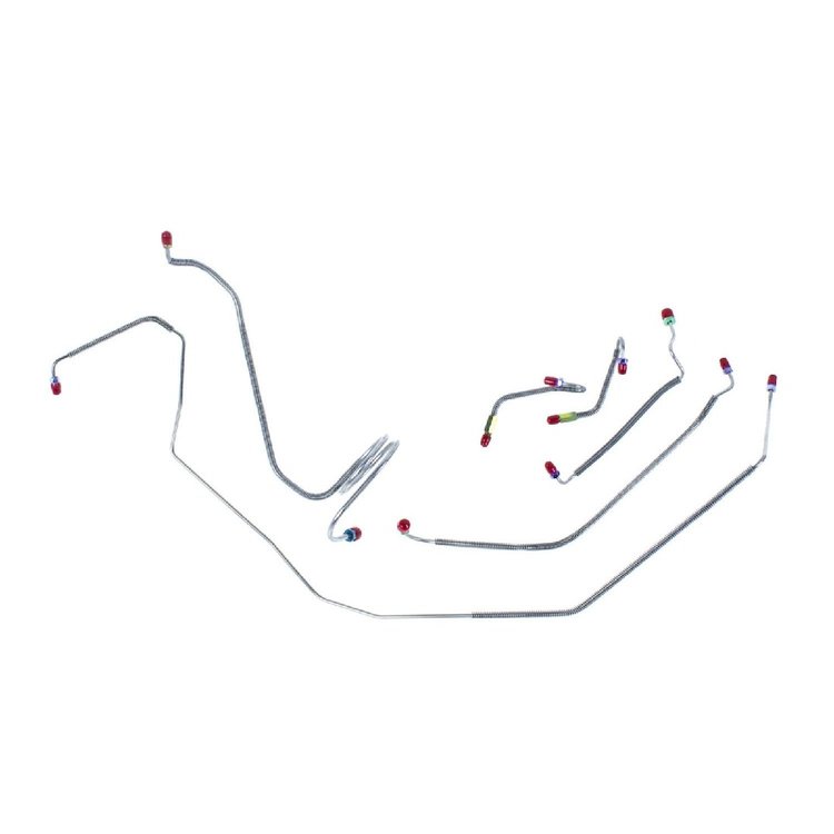 68 SS Std. Drum- Front Brake Line Kit 6 Pcs.